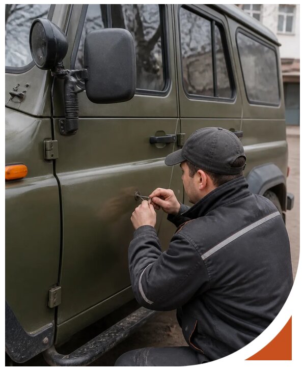 Профессиональное вскрытие автомобиля УАЗ без повреждений в Чебаркуле